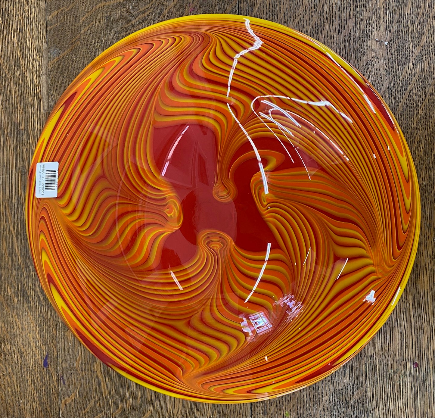EW03 Red Glass Platter