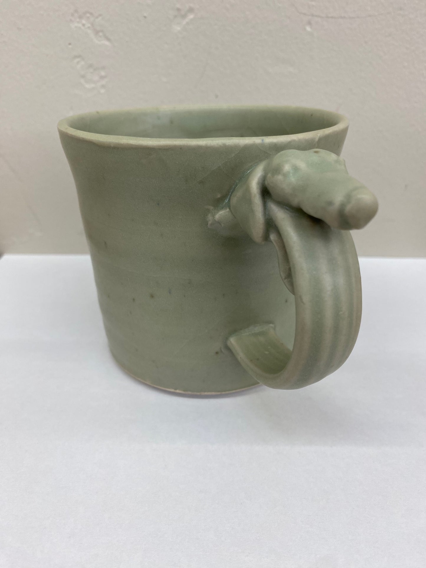 MR84 Large Celadon Dog Mug