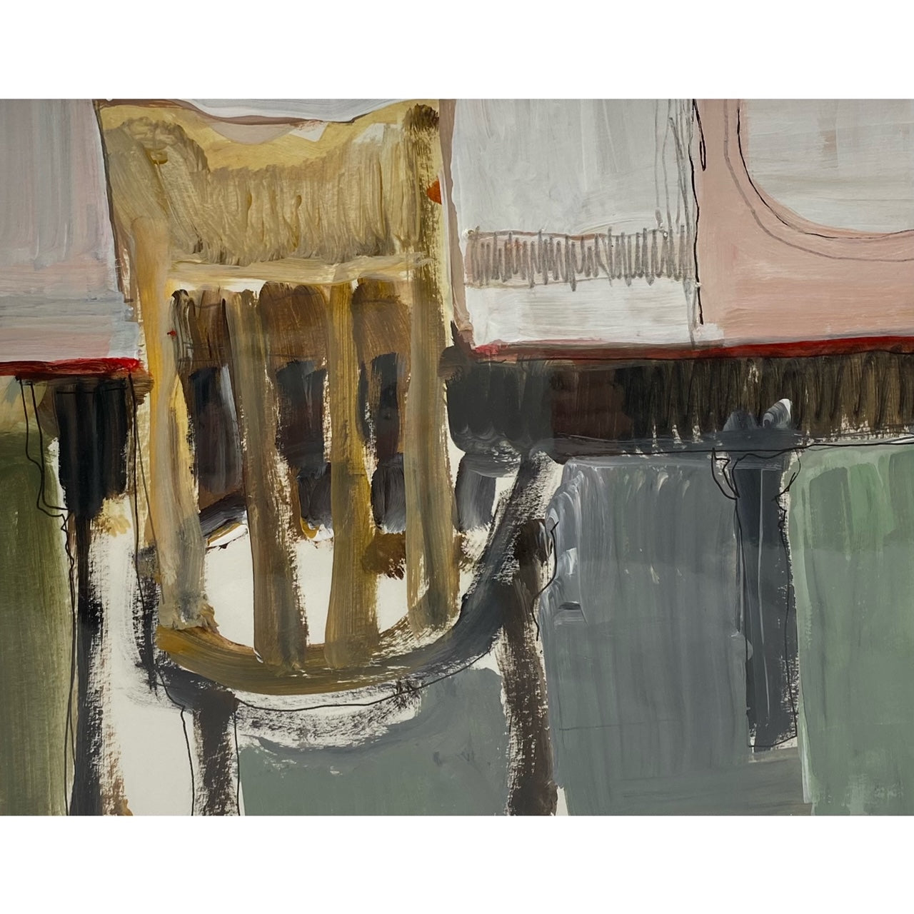 KB 76 Chair and Red Topped Table