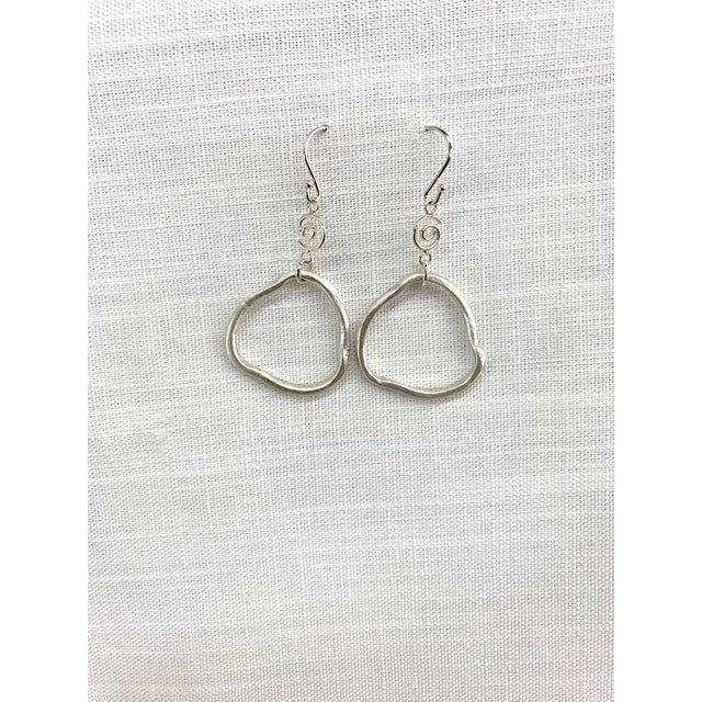 GT64 Irregular Silver Hoops