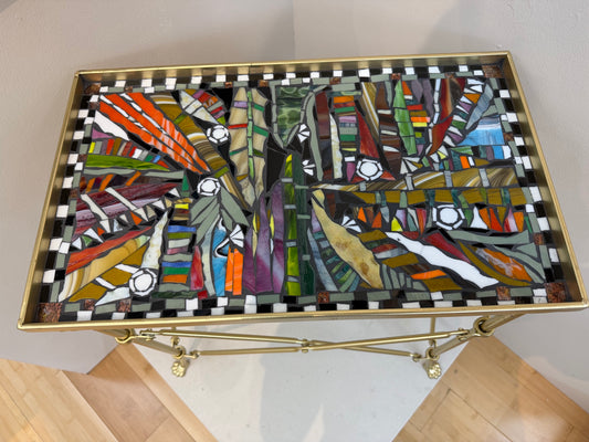 JR58 Metal Table/Abstract Leaves