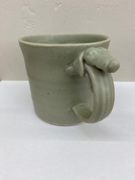 MR84 Large Celadon Dog Mug