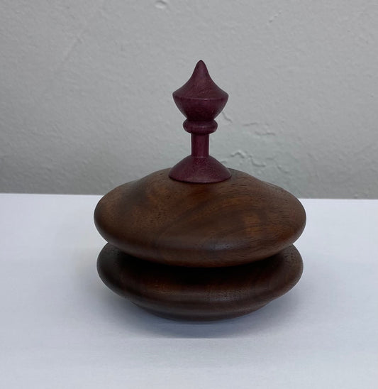 AH98 Lidded Box, Walnut, Paduk