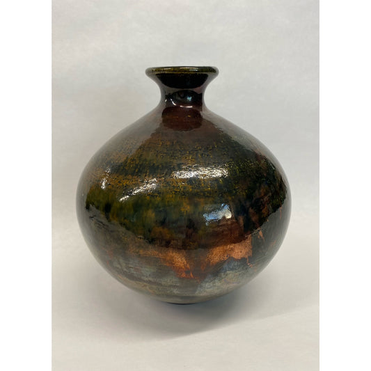 CL72 Raku Vase Multi