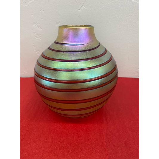 PV412 Gold/Red Spiral Gourd
