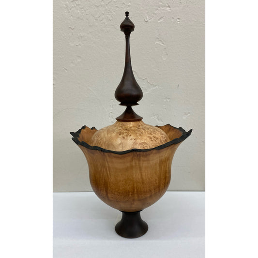 AH91 Lidded Box w/Finial